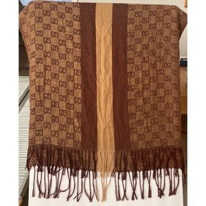 💯Authentic Gucci Web Monogram Stole Scarf Shawl